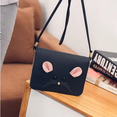 Girls Mini Bag Nubuck Satchel Handbags Tote Messenger Bag Matte Purse Mice Design Shoulder Bags For Women 1