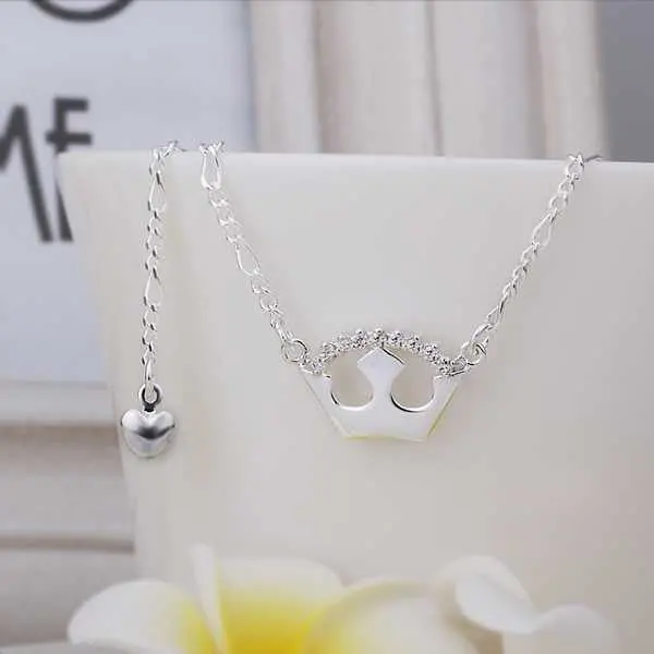 Girls Silver Plated Jewelry Crown Sliver Anklet Bracelets Bangles Ankle On The Leg Smta 19 1