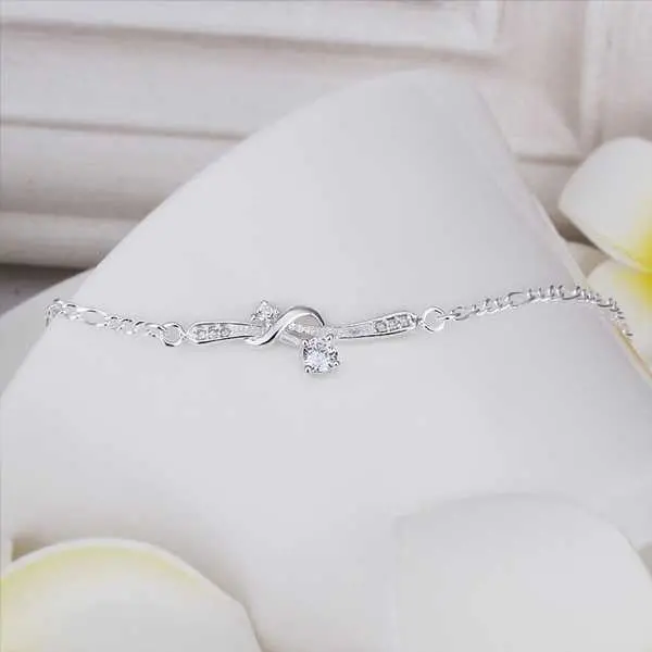 Girls Silver Plated Jewelry Twine Sliver Anklet Bracelets Bangles Ankle On The Leg Smta 26 2