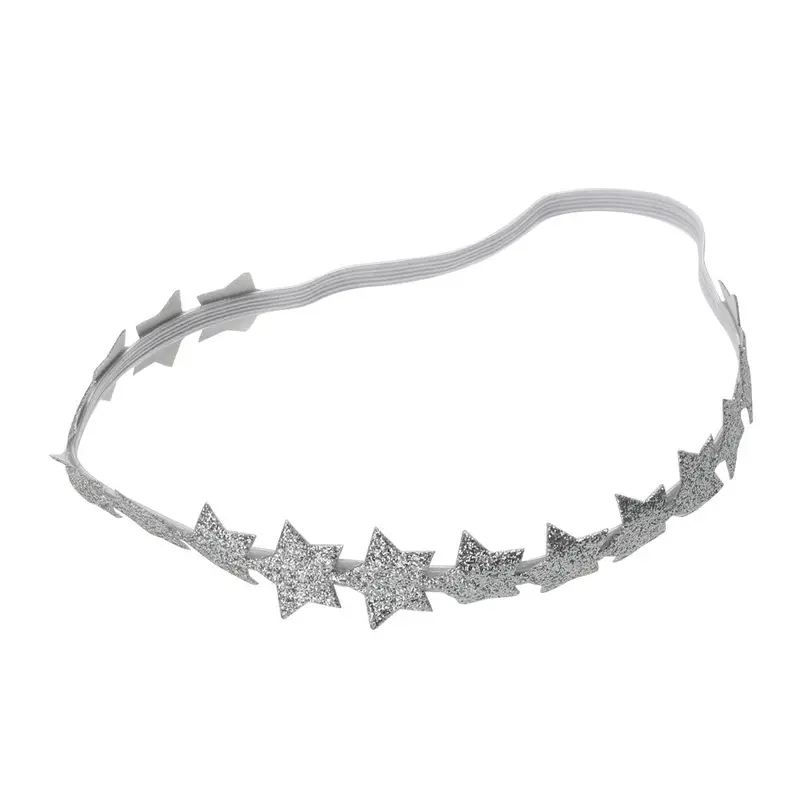 Glittering Crown Stars Baby Girls Hair B Elastic Hair Accessories Princess Headbs Children Headwear 1