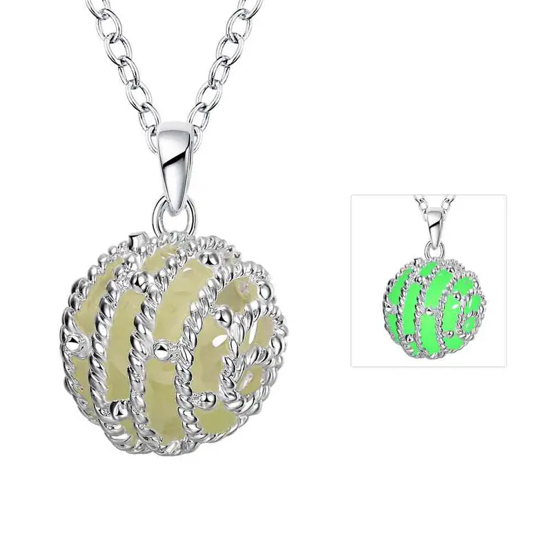 Glow In The Dark Necklace Devel Ball Collier Bijoux Femme313 10