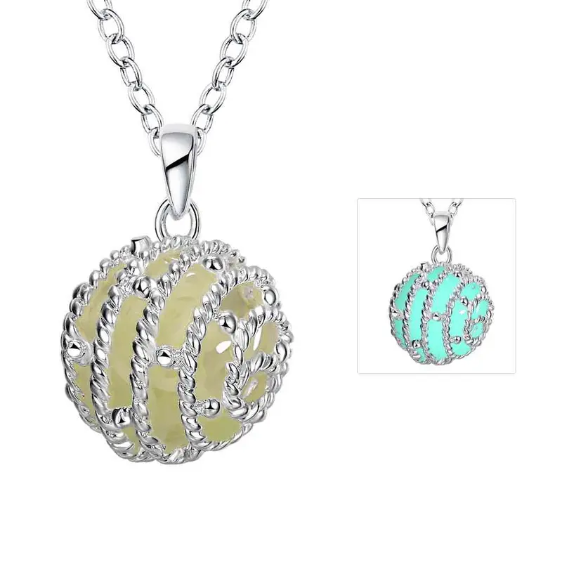 Glow In The Dark Necklace Devel Ball Collier Bijoux Femme313 11