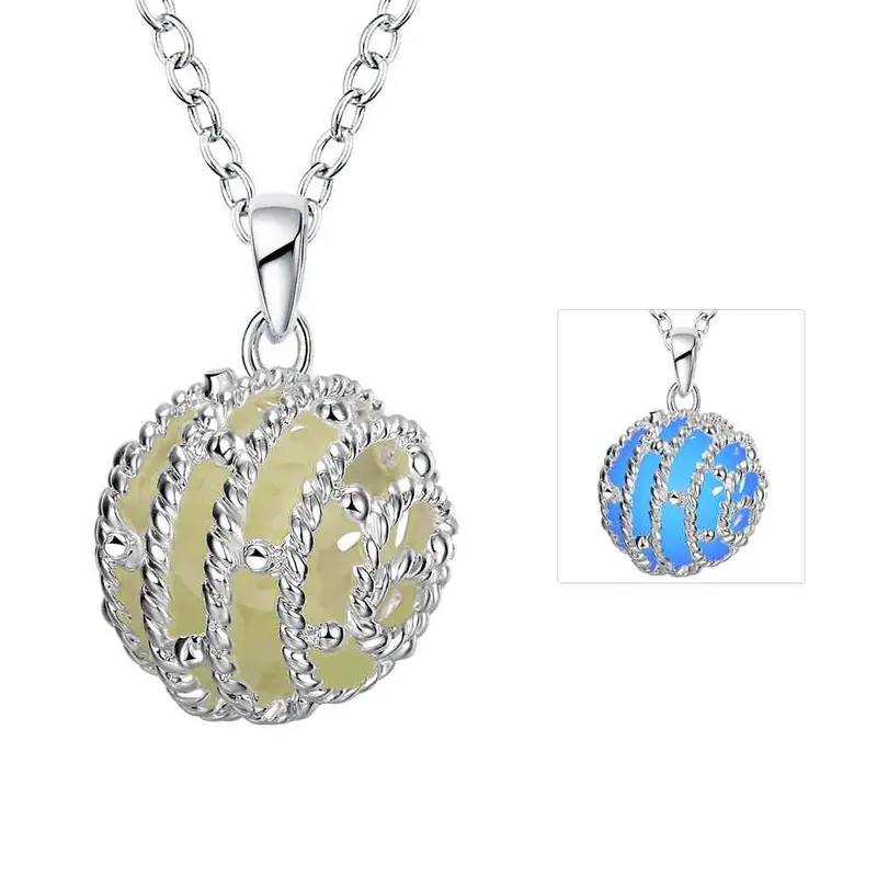 Glow In The Dark Necklace Devel Ball Collier Bijoux Femme313 12