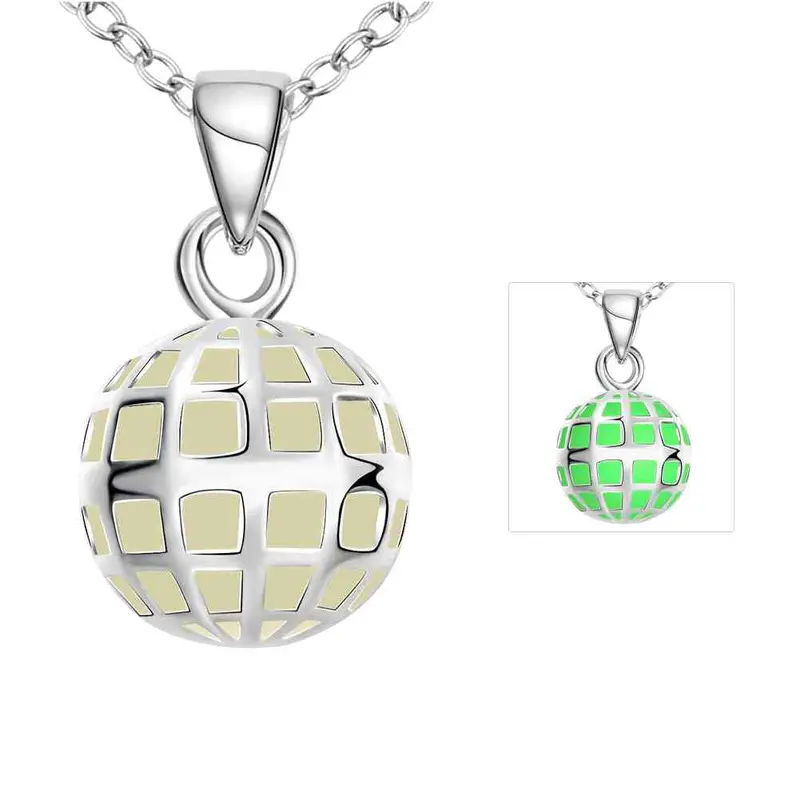 Glow In The Dark Necklace Devel Ball Collier Bijoux Femme313 13