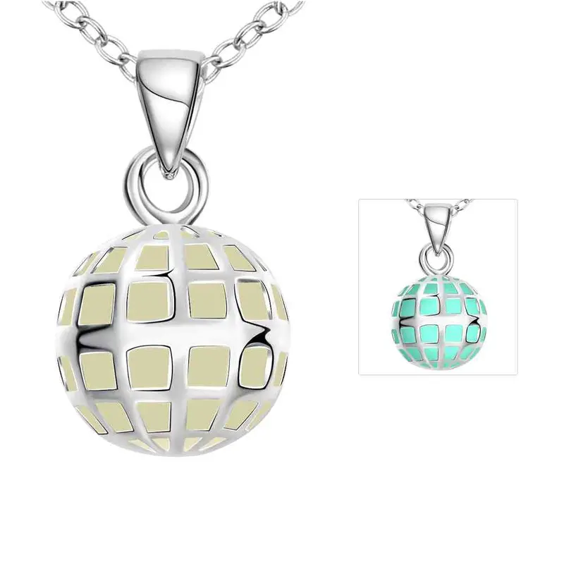 Glow In The Dark Necklace Devel Ball Collier Bijoux Femme313 14