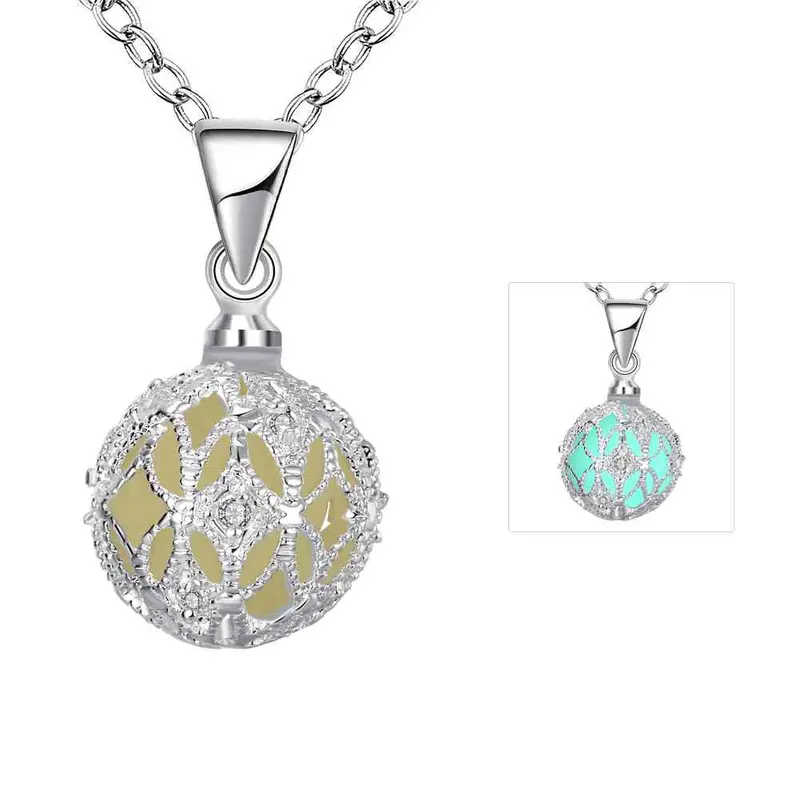 Glow In The Dark Necklace Devel Ball Collier Bijoux Femme313 17