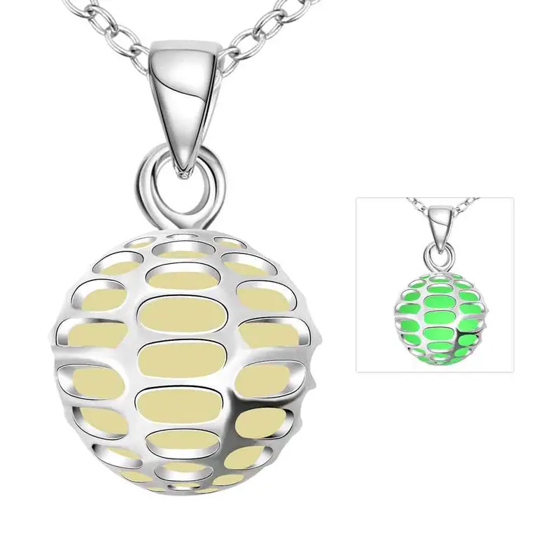 Glow In The Dark Necklace Devel Ball Collier Bijoux Femme313 7