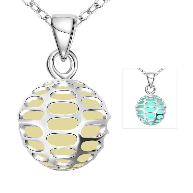 Glow In The Dark Necklace Devel Ball Collier Bijoux Femme313 8