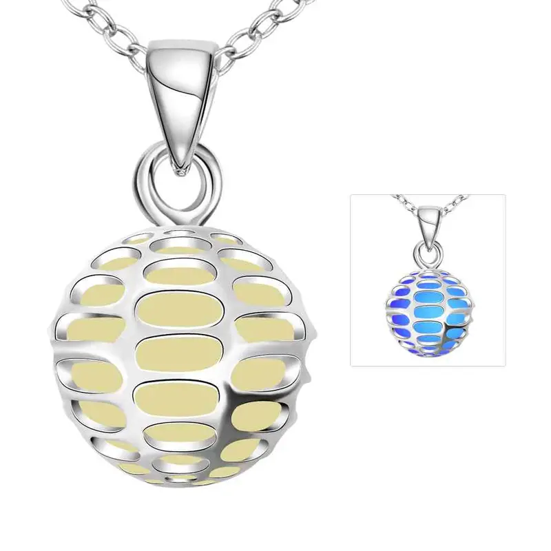 Glow In The Dark Necklace Devel Ball Collier Bijoux Femme313 9