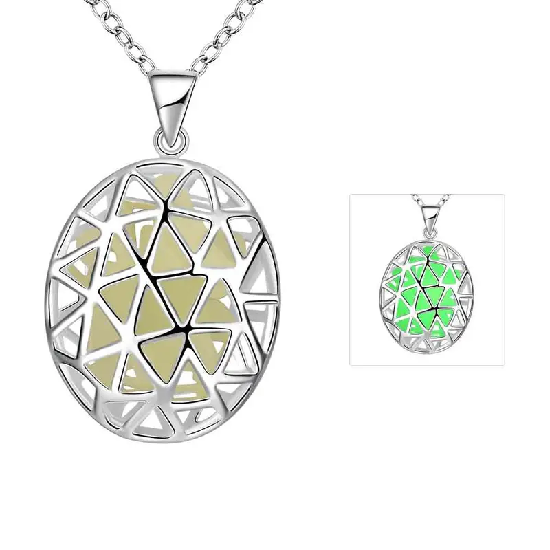 Glowing Film Statement Necklace Hollow Circle Maxi Necklace Jewelry3 1 4