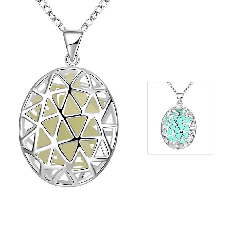 Glowing Film Statement Necklace Hollow Circle Maxi Necklace Jewelry3 1 5