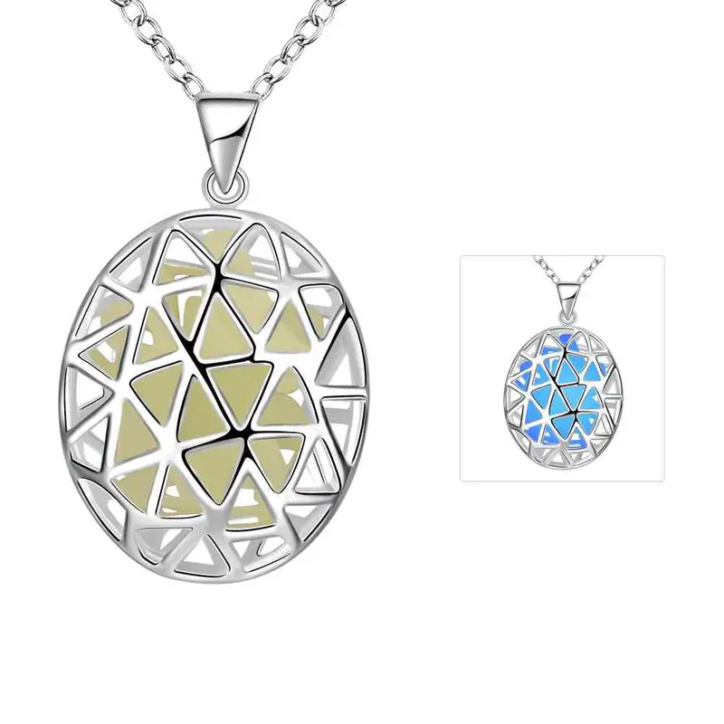 Glowing Film Statement Necklace Hollow Circle Maxi Necklace Jewelry3 1 6