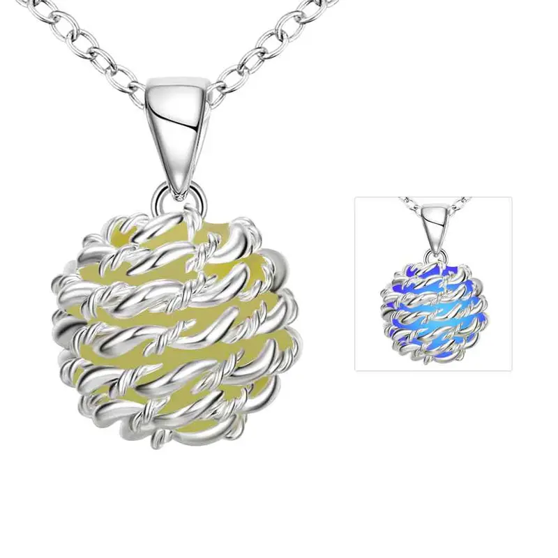 Glowing In The Dark Women Necklace Hedgehog Ball Colar Feminino Fine Jewelry314 3