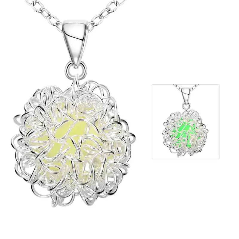 Glowing In The Dark Women Necklace Hedgehog Ball Colar Feminino Fine Jewelry314 4