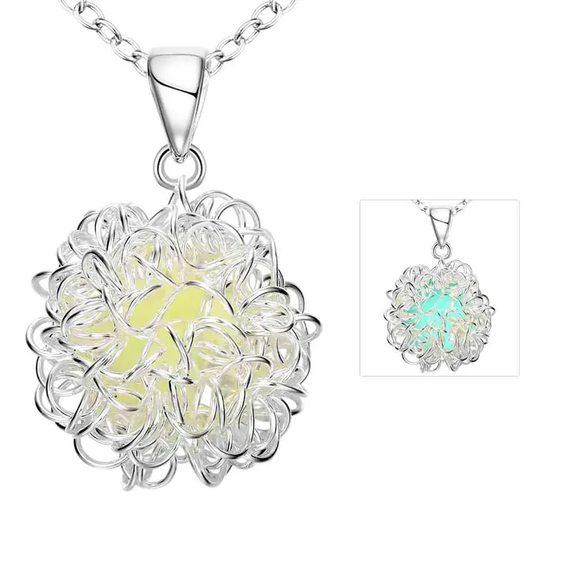 Glowing In The Dark Women Necklace Hedgehog Ball Colar Feminino Fine Jewelry314 5