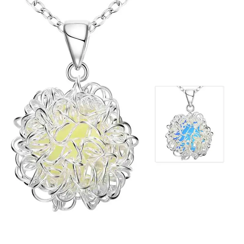 Glowing In The Dark Women Necklace Hedgehog Ball Colar Feminino Fine Jewelry314 6
