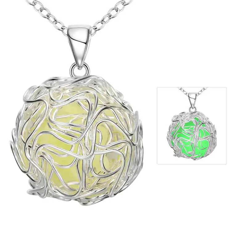 Glowing In The Dark Women Necklace Hedgehog Ball Colar Feminino Fine Jewelry314 7