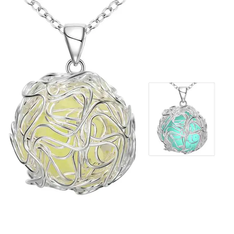 Glowing In The Dark Women Necklace Hedgehog Ball Colar Feminino Fine Jewelry314 8