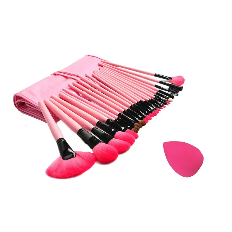 Goforward 100% Sponge Puff + 24 Pcs Cosmetic Makeup Brushes 1