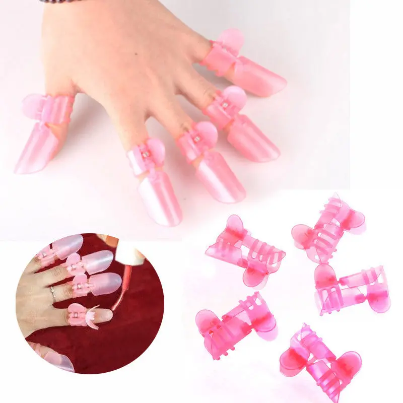 Goforward 10Pcs Manicure Finger Nail Art Design Tips Cover Polish Shield Protector Clip 1