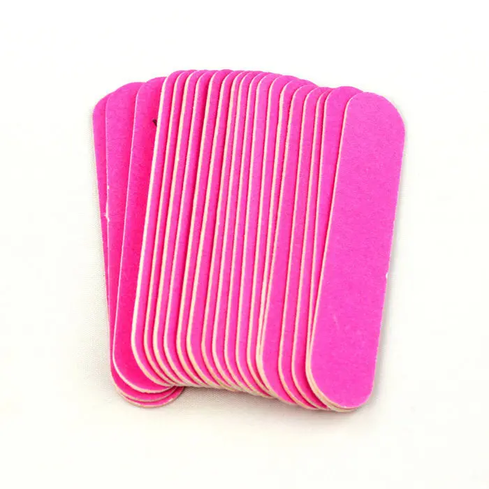Goforward 20Pc Pink Nail Art Manicure Buffer Buffing Sing Files Crescent Spaper Grit 1