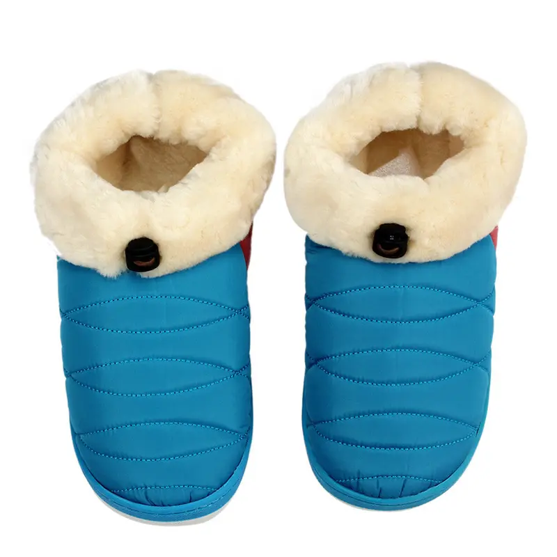 Goforward 3 Colors Women Soft Warm Indoor Cotton Waterproof Home Anti-Slip Shoes 4