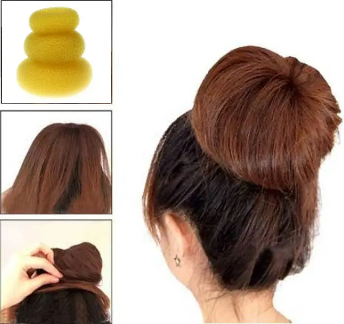 Goforward 3Pcs Sponge Women Hair Bun Ring Donut Shaper Maker 3 Sizes 1