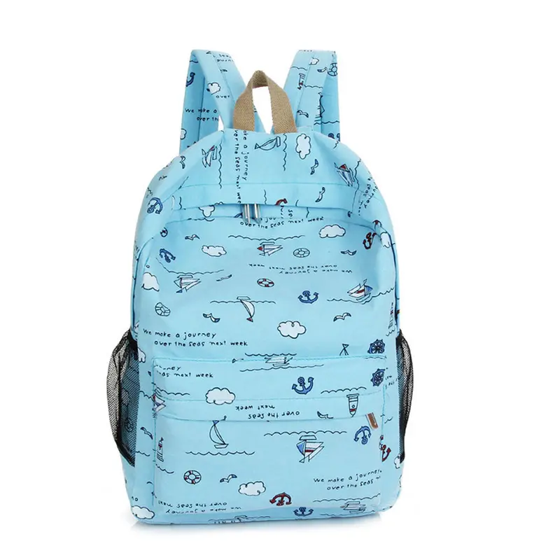 Goforward Campus Girl Women Cartoon Printing Shoulder Bag Backpack Schoolbag Canvas Backpacks Bags Rucksack 1