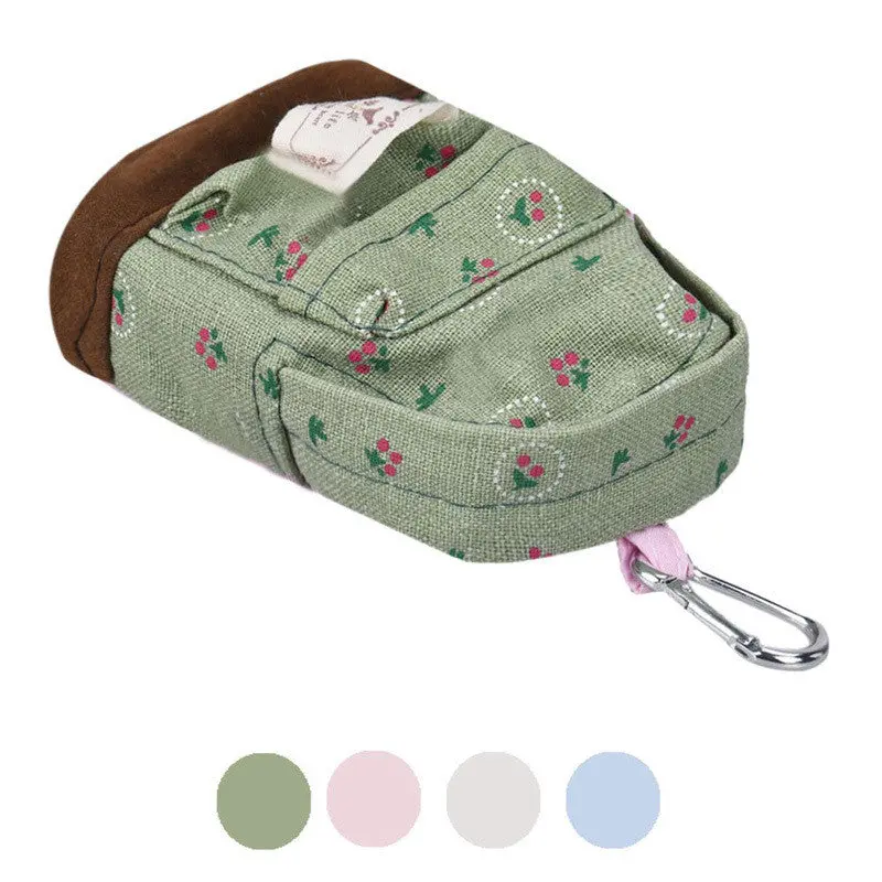 Goforward Canvas Mini Floral Backpack Women Girls Kids Coin Pouch 1