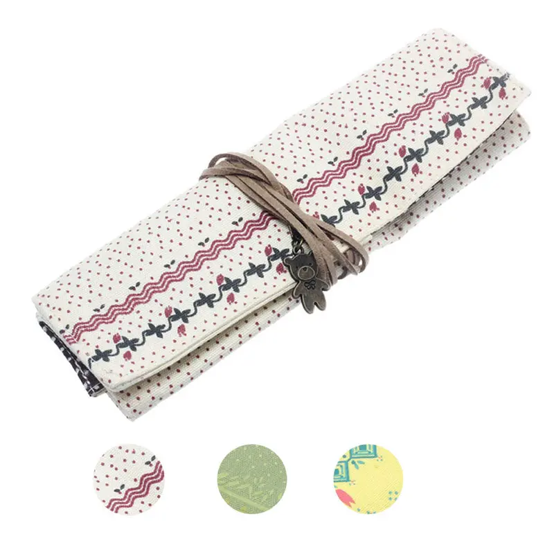 Goforward Canvas Pencil Pen Case Makeup Cosmetic Pouch Brush Holder Bag 1