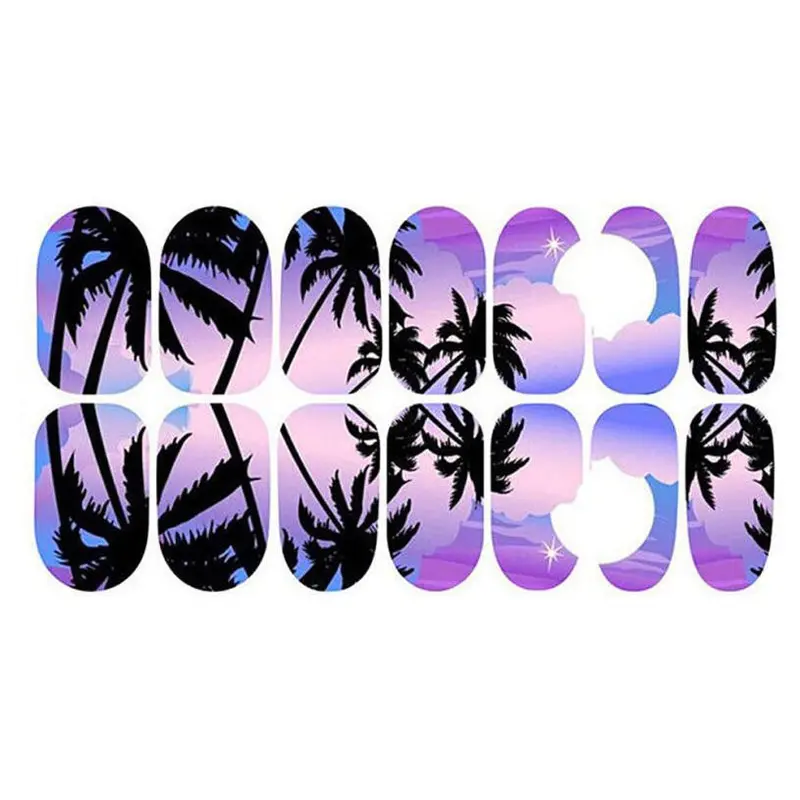 Goforward Colorful 12 Styles Nail Art Transfer Stickers 3D Manicure Tips Decal Decoration 4