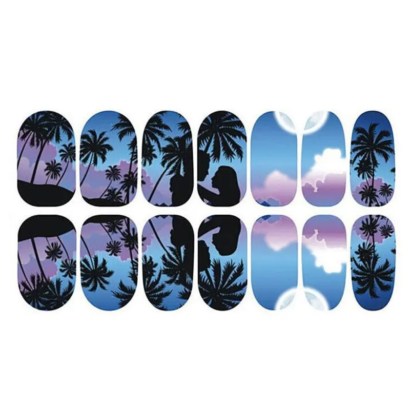 Goforward Colorful 12 Styles Nail Art Transfer Stickers 3D Manicure Tips Decal Decoration 5