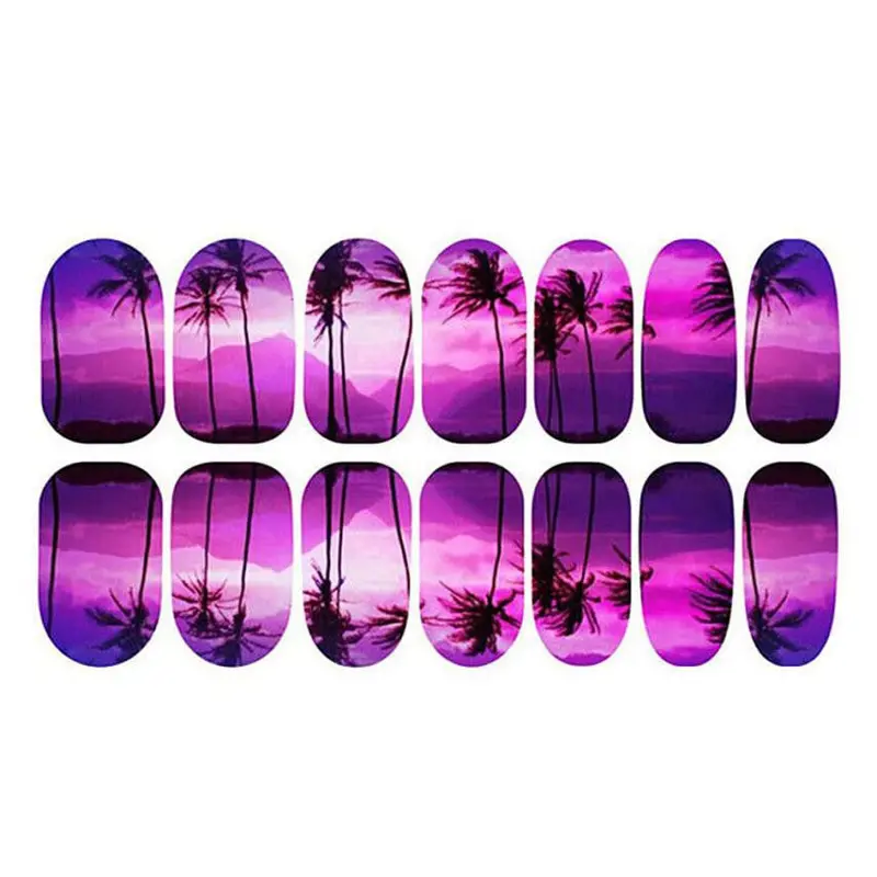 Goforward Colorful 12 Styles Nail Art Transfer Stickers 3D Manicure Tips Decal Decoration 6