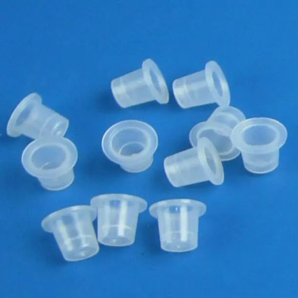 Goforward Disposable Small Ink Pigment Caps 1000Pcs Plastic Cups Holders Tattoo 1