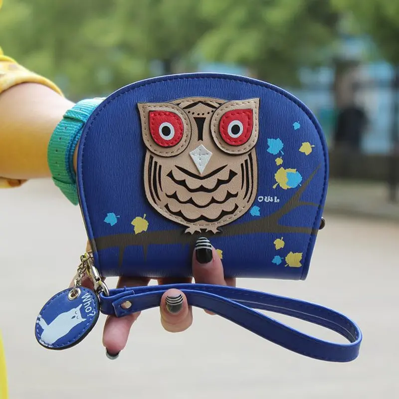 Goforward Girl Owl Clutch Coin Money Bag Coin Change Wallet Women Purse 2