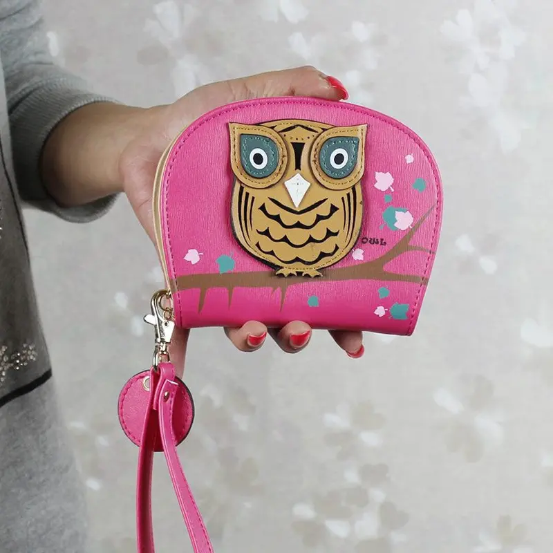 Goforward Girl Owl Clutch Coin Money Bag Coin Change Wallet Women Purse 3