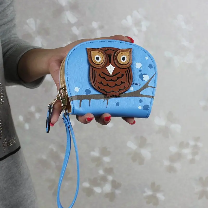 Goforward Girl Owl Clutch Coin Money Bag Coin Change Wallet Women Purse 4