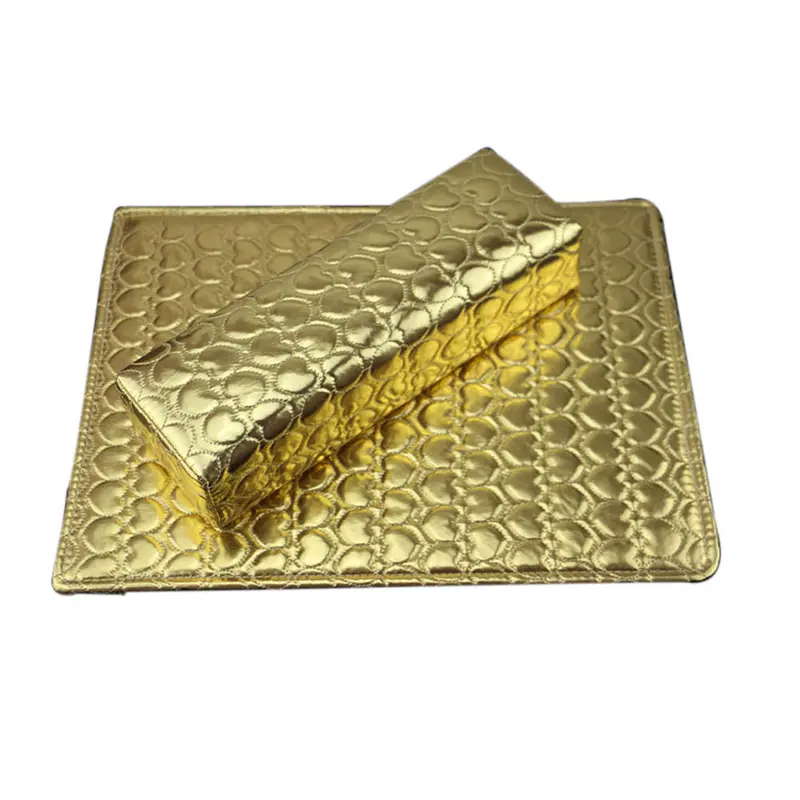 Goforward Gold Silver Washable Nail Art Cushion Pillow H Care Rest Manicure Beauty Tool 1