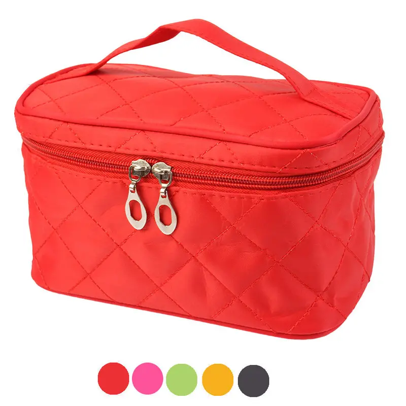 Goforward Lady Square Case Grain Of Pure Color Cosmetic Bag Women Travel Packet Multi Functional Bag 1