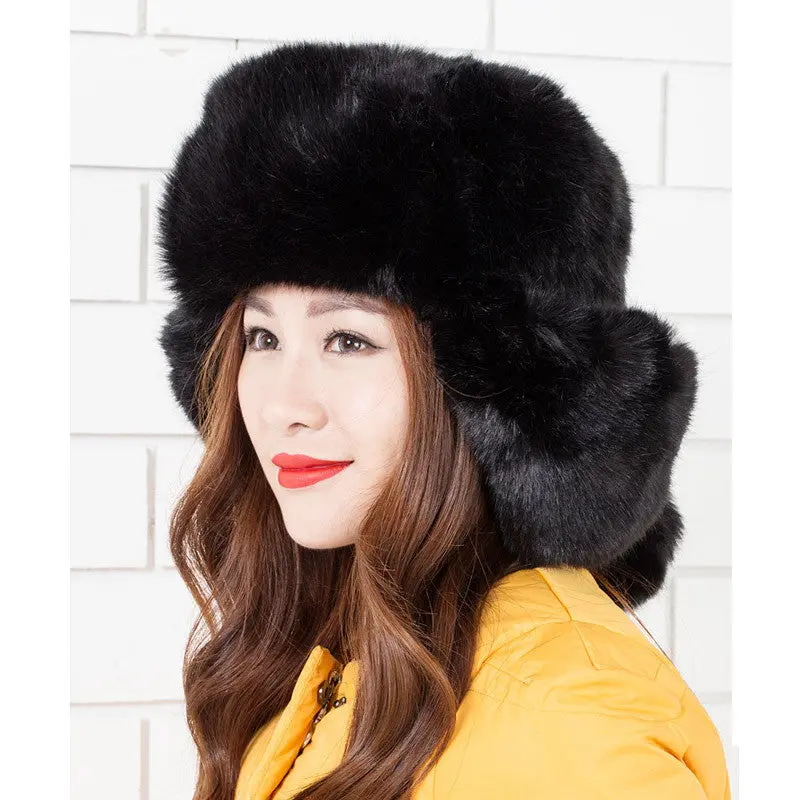 Goforward Lady Women Faux Fox Fur Warm Soft Hat Cossack Cap 1
