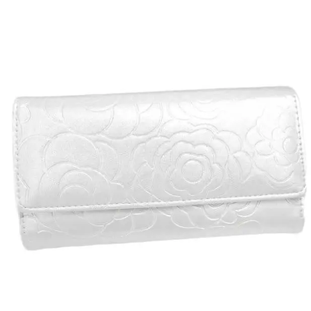 Goforward Lady Women Leather Clutch Wallet Long Card Rose Embossed Wallet 1