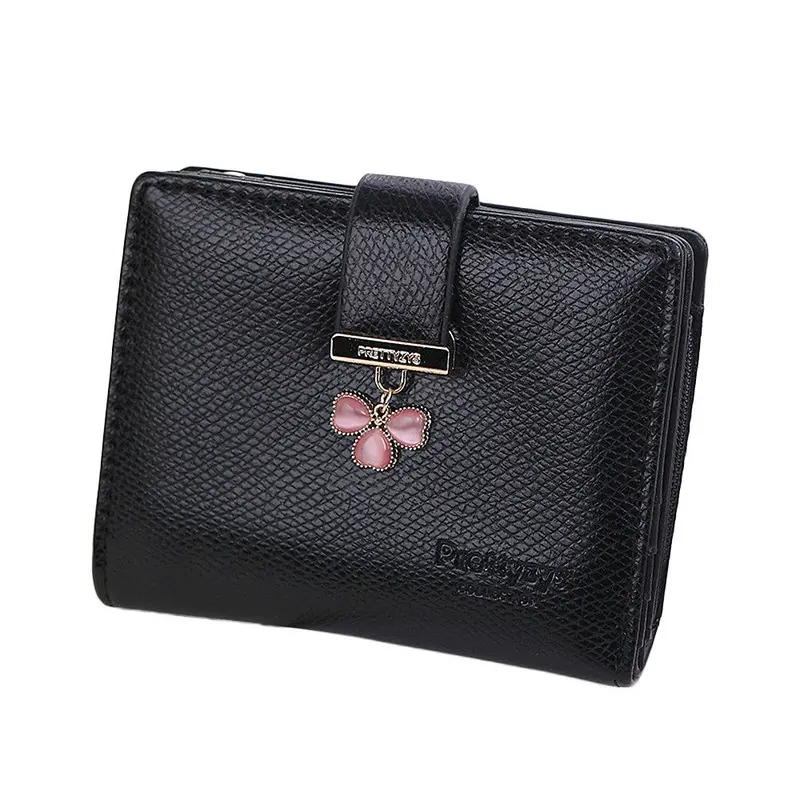 Goforward Lucky Clover Women Wallet Small Hasp Soft Pu Leather Purse 1