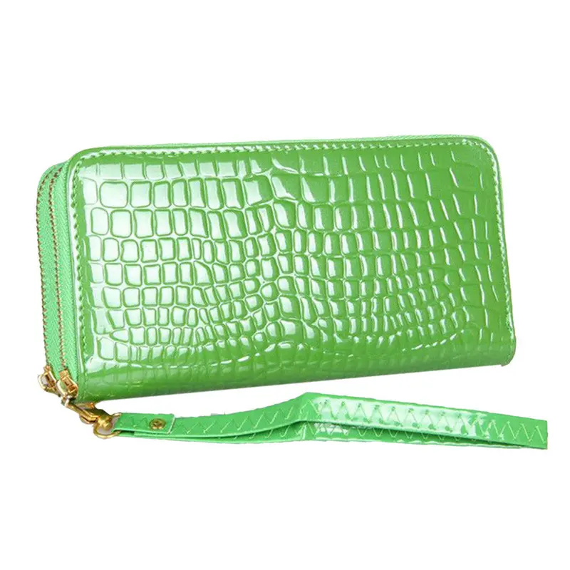 Goforward Multi-Purpose Alligator Pattern Clutch Two Zipper Wallet 3