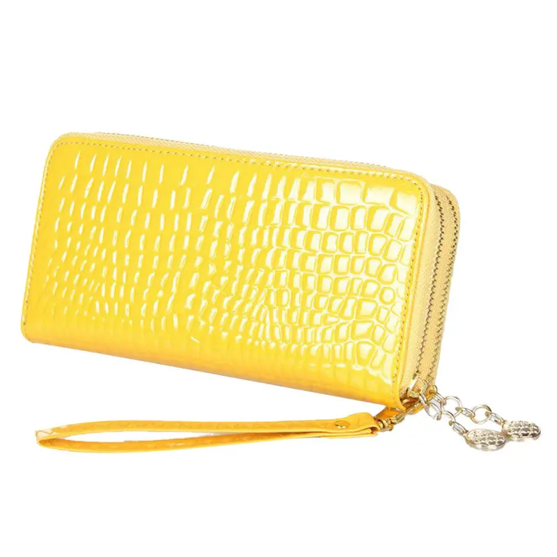Goforward Multi-Purpose Alligator Pattern Clutch Two Zipper Wallet 6