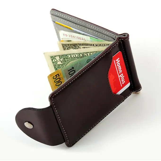 Goforward Ultra-Thin Leather Money Slim Wallets Id Credit Card Holder Purse 1