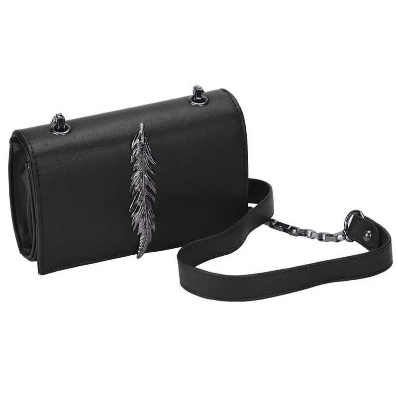 Goforward Value Girl Leather Mini Small Feather Metal Chain Shoulder Bag Hbag Messenger Amazing 1
