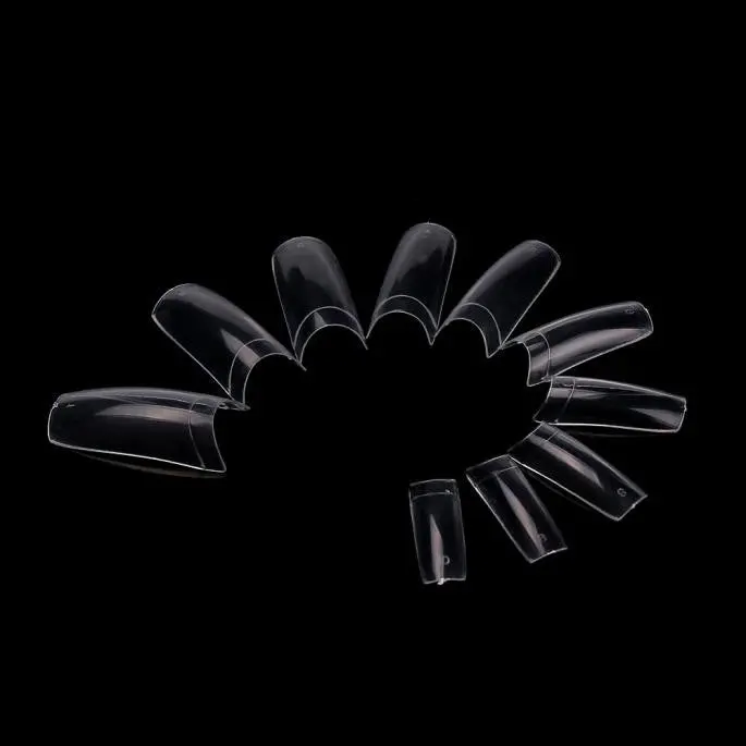 Goforward Women 500Pcs Capsule Tips Transparent French False Nail Art 1