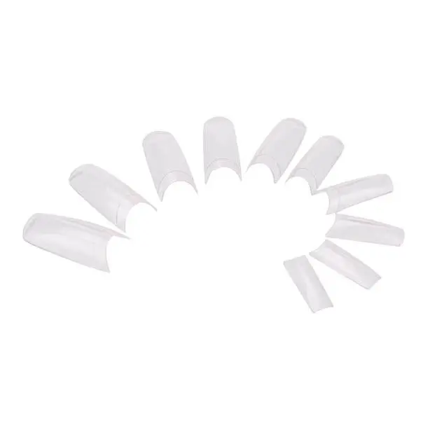 Goforward Women 500Pcs Capsule Tips Transparent French False Nail Art 2
