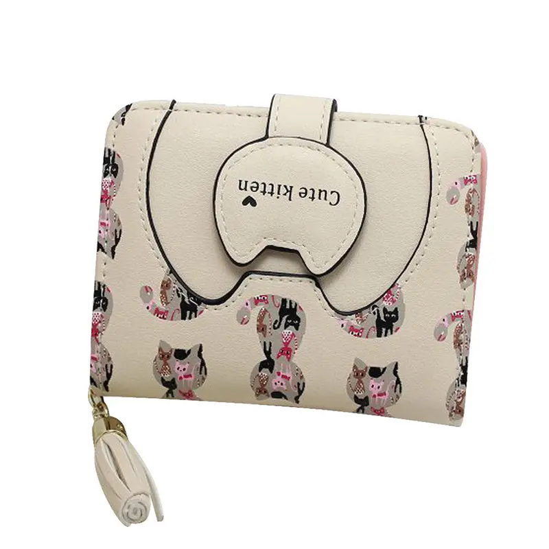 Goforward Women Cat Purse Short Wallet Bags Hbags Card Holder 1
