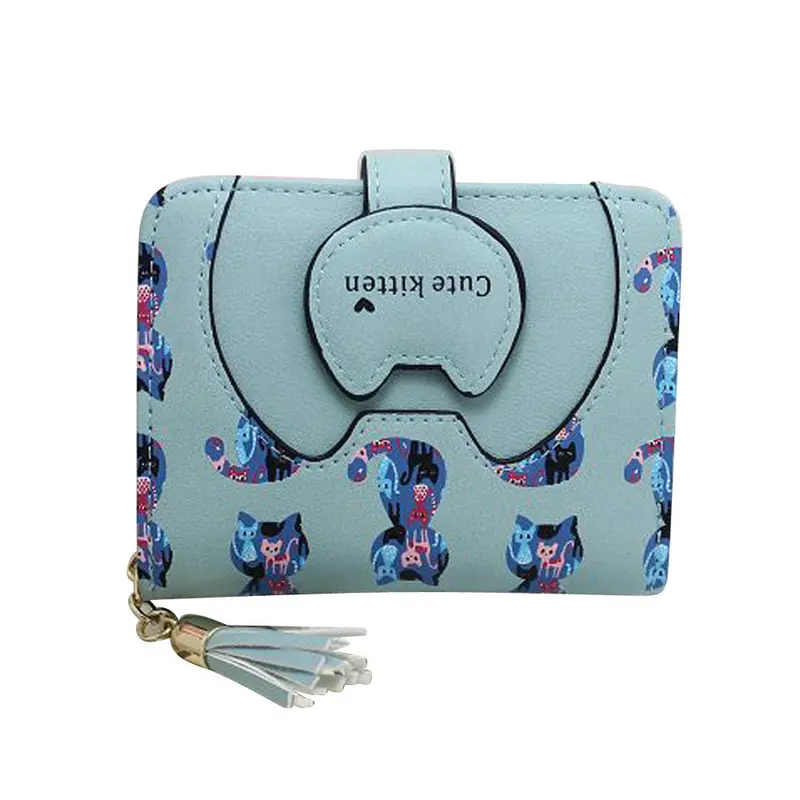 Goforward Women Cat Purse Short Wallet Bags Hbags Card Holder 3